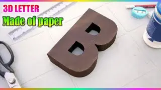 3d letters from paper, letter B b