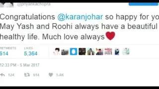 Bollywood Stars Wish Karan Johar On Becoming Father Of Twin Kids | Yash | Roohi
