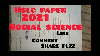 class 10  hslc question paper 2021  // Seba assam social science paper//common paper 2022