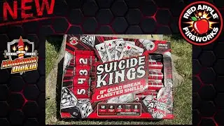 RED APPLE FIREWORKS Exclusive 8 INCH SHELL | SUICIDE KINGS QUAD BREAK