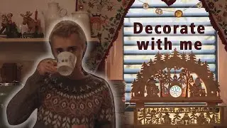 Christmas 2023 Decorate with Me: Kitchen Window Decorating. Clean and Decorate with me
