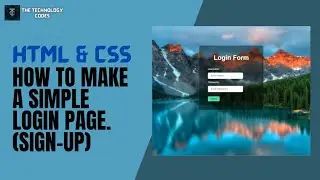 How to make a Simple Login Form Page | Sign up Design Full Tutorial |