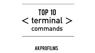 Top 10 Terminal Commands - Preform Commands by using Terminal
