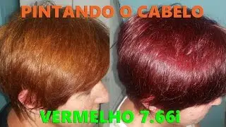 Pintando cabelo- Vermelho intenso Alfaparf 7.66i + RB