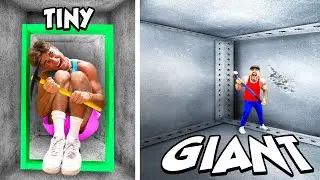 ESCAPING WORLD’S SMALLEST VS LARGEST UNBREAKABLE BOX!!