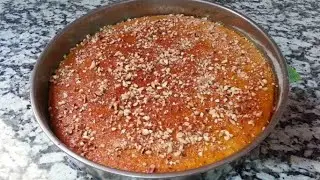 كيكة الجزر والبرتقال الشهية معتمدة عندي دائما ناجحة ولذيذة 👌طاوة كبيرة بثلات بيضات فقط