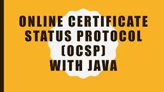 Check revocation status of certificate online via OCSP protocol using java