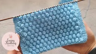 ШИКАРНЫЙ Объёмный Шахматный Узор спицами для шапки | Brioche honeycomb knitting stitch pattern