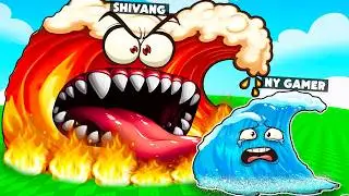 Becoming The BIGGEST TSUNAMI TO EAT MY FRIENDS IN ROBLOX...