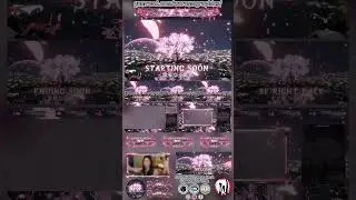 Fantasy Blossom Animated Twitch Overlay Package |  Japanese Cherry Sakura Stream Pack