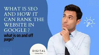 WHAT IS SEO AND HOW IT CAN RANK THE WEBSITE IN GOOGLE? | WHAT IS ON AMD OFF PAGE?