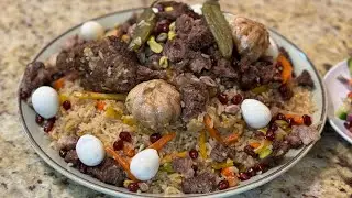 Наш папа приготовил Таджикский-Узбекский плов в США. Eastern Pilaf. #ЖИЗНЬВСША