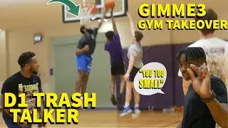 D1 COLLEGE HOOPER CHALLENGES GIMME3 & IT GOT SCARY | MIC'D UP 5V5 BASKETBALL