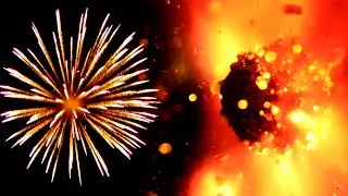 Macro Pyrotechnic Star Burning (3200FPS Slow Motion)