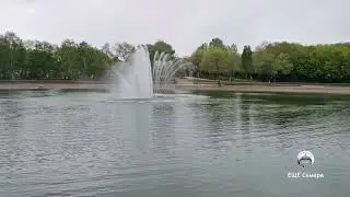 Включили фонтан в парке 