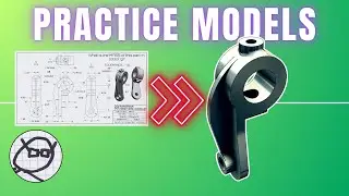 TRICKY CAD Practice model Challenge - Onshape, SolidWorks, Alibre, Fusion360 - TRANSPORT HANGER