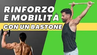 MOBILITÀ ATTIVA e RINFORZO SPALLE usando solo un bastone