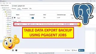 How To Export Table Data Backup Using pgAgent Jobs Scheduler In PostgreSQL Database || pgAgent Jobs