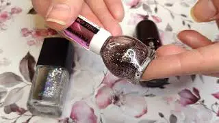 Градиент блестками! Gradient glitter nail design.