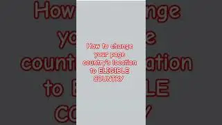 how to change your Facebook page country location 