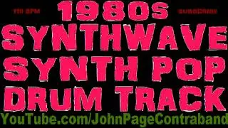 1980s Synthwave Synth Pop Drum Backing Track 110 bpm 80's