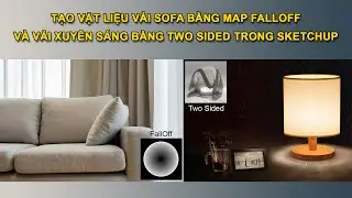 VẬT LIỆU VẢI VÀ VẢI XUYÊN SÁNG TRONG VRAY SKETCHUP