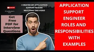 Application Support Engineer Roles and Responsibilities in English 
