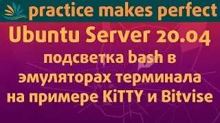 🐧✨ Настройка подсветки bash на примере эмуляторов терминала KiTTy и Bitvise в Ubuntu Server 20.04.