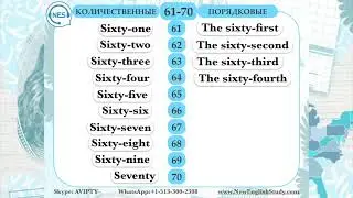 NUMERAL 61-70 ЧИСЛИТЕЛЬНЫЕ