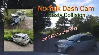 Car Doesn't Stop at Crossroads (Bad Crash) | UK Dash Cam | Dangerous Driving | Car Crash | Norfolk