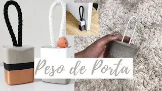 COMO FAZER PESO DE PORTA COM CIMENTO - SUPER FÁCIL