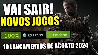 FALTA POUCO! 10 Melhores Jogos Lançamentos de Agosto 2024!