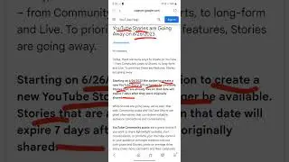 youtube stories are going away on 6/26/2023 | youtube stories are going away soon