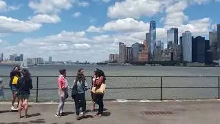 "Cast and Place" at Figment 2017 with New York skyline