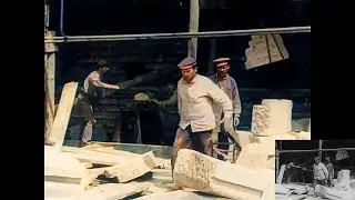 Строительство Казанского вокзала в Москве (1918), РАСКРАШЕНО НЕЙРОСЕТЬЮ