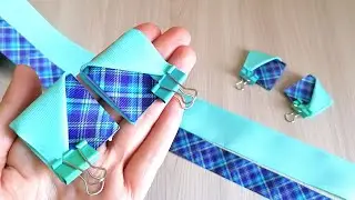 5 МИНУТ И ГОТОВО! Бантики из лент 4 см и 2,5 см