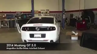 2014 Ford Mustang GT 5.0 Magnaflow Muffler-Delete Axle-Back Exhaust REVVING!