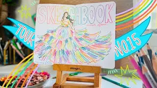 Sketchbook Tour | No. 15 | Stillman and Birn Sketchbook | Gouache and Colored Pencils