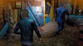 Leatherface running away from Leland - The Texas Chainsaw Massacre Game