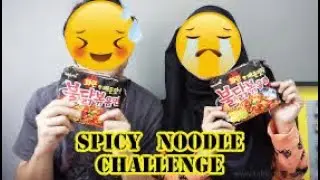 Spicy noodle challenge with my sister