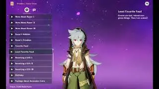 Razor voice-over: Least Favorite Food  (Genshin Impact eng)