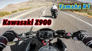 Pushing Limits On The Z900 | Chasing Yamaha R1