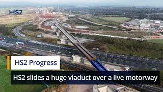 HS2 slides an enormous 4,600-tonne viaduct across the M6 without closing the motorway