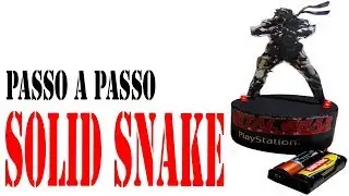 COMO FAZER O SOLID SNAKE DE PAPEL COM A CAPA DO METAL GEAR DE PS1 E e LEDS / JOGOS VELHOS CYBER PUNK