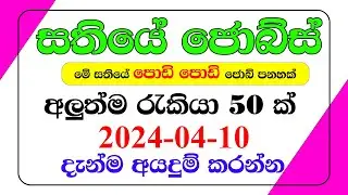 Sathiye Jobs |Today Jobs |Jobs vacancy 2024 |Online jobs | jobs at home | Episode 06
