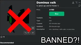 Valk Hat banned from Roblox!?