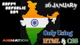Indian Flag HTML Coding | Indian Flag using HTML  and CSS | Indian Flag Animation | 