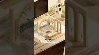 The Animated Rooms || Course Launch || Blender #shorts   #b3d #blender3d  #tutorial