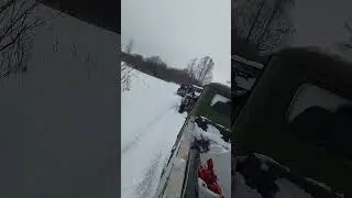 пробиваемся на наше место #4х4 #газ #газ66 #шишига #друзья #offroad #бездорожье #зима2024 #уаз #469