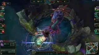 Thresh baron steal!!! 1v5